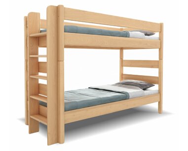 Poschodová posteľ JUNIOR 3, ĽAVÁ, masív buk Poschodová posteľ JUNIOR 3, ĽAVÁ, masív buk
