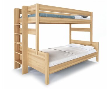 Poschodová posteľ JUNIOR, 120x200, ĽAVÁ, masív buk Poschodová posteľ JUNIOR, 120x200, ĽAVÁ, masív buk