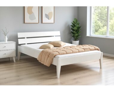 Drevená posteľ Fiesta biela, 160x200cm, masív borovica Drevená posteľ Fiesta biela, 160x200cm, masív borovica