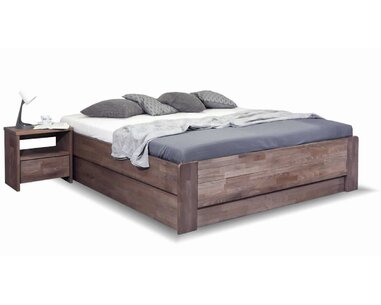 Drevená váľanda dvojlôžko s úložným priestorom FUTON, masív buk Drevená váľanda dvojlôžko s úložným priestorom FUTON, masív buk