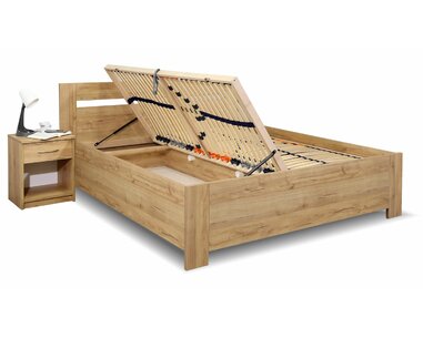 Manželská posteľ s úložným priestorom a roštami LISA, 160x220cm Manželská posteľ s úložným priestorom a roštami LISA, 160x220cm