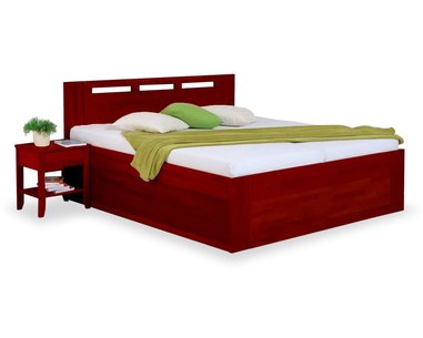 Zvýšená posteľ VALENCIA senior s úložným priestorom, masív buk, gaštan Zvýšená posteľ VALENCIA senior s úložným priestorom, masív buk, gaštan