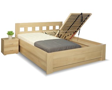 Zvýšená posteľ s úložným priestorom Rocco, 160x200, 180x200, masív buk Zvýšená posteľ s úložným priestorom Rocco, 160x200, 180x200, masív buk