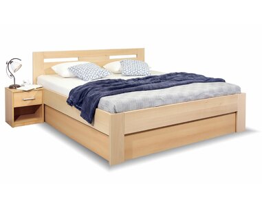 Posteľ dvojlôžko s úložným priestorom SENÁTOR, 160x220, masív buk Posteľ dvojlôžko s úložným priestorom SENÁTOR, 160x220, masív buk