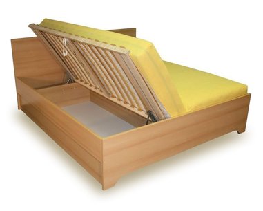 Posteľ dvojlôžko s úložným priestorom HUGO, bočný výklop Posteľ dvojlôžko s úložným priestorom HUGO, bočný výklop