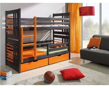 Poschodová posteľ pre 2 deti ROMAN, masív borovica Poschodová posteľ pre 2 deti ROMAN, masív borovica