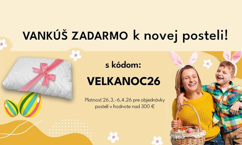 Oslávte s nami Veľkú noc – k novej posteli získate darček Zdarma! Oslávte s nami Veľkú noc – k novej posteli získate darček Zdarma!